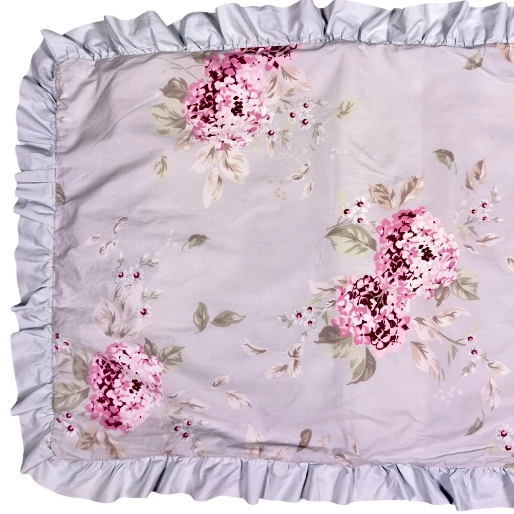 Rachel Ashwell Simply Shabby Chic Belle Hydrangea Blue KING Duvet & Ruffle Shams